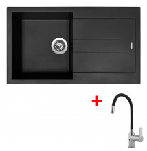 Sinks AMANDA 860 Pureblack + Flexia 